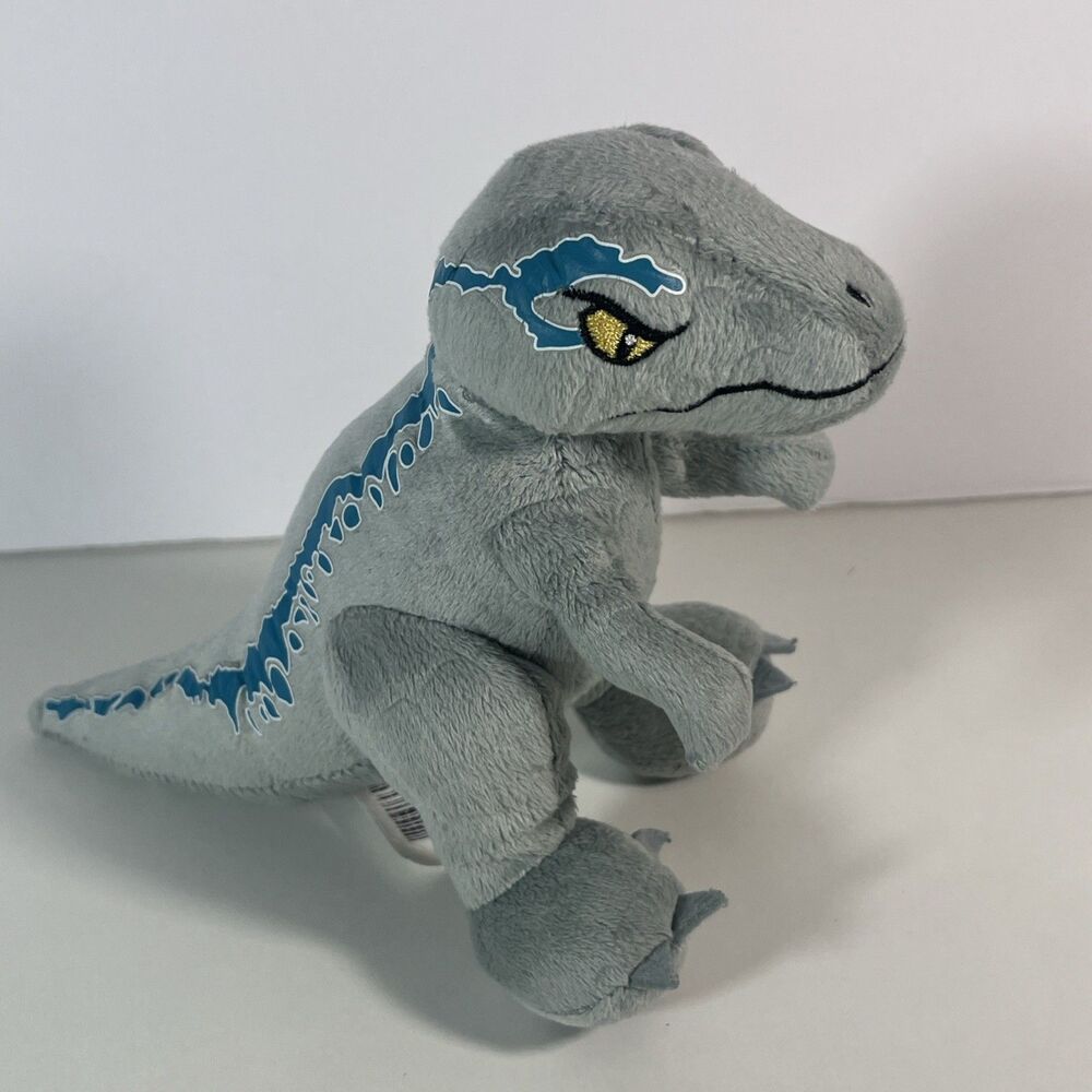 Jurassic World Dominion BLUE Velociraptor 7” Plush Universal Studios